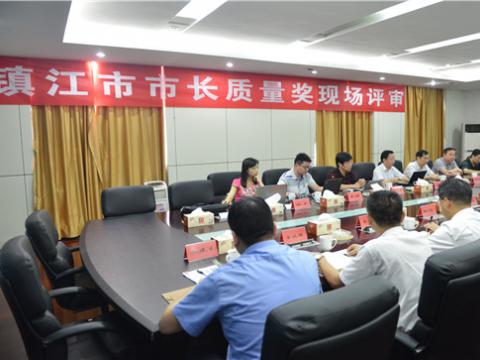 镇江市市长质量奖现场评审活动在银娱优越会母线顺遂举行